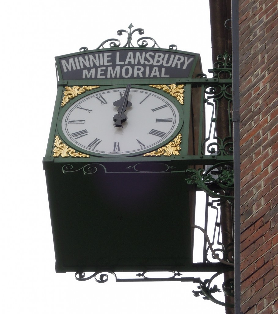 The memorial to Minnie Lansbury